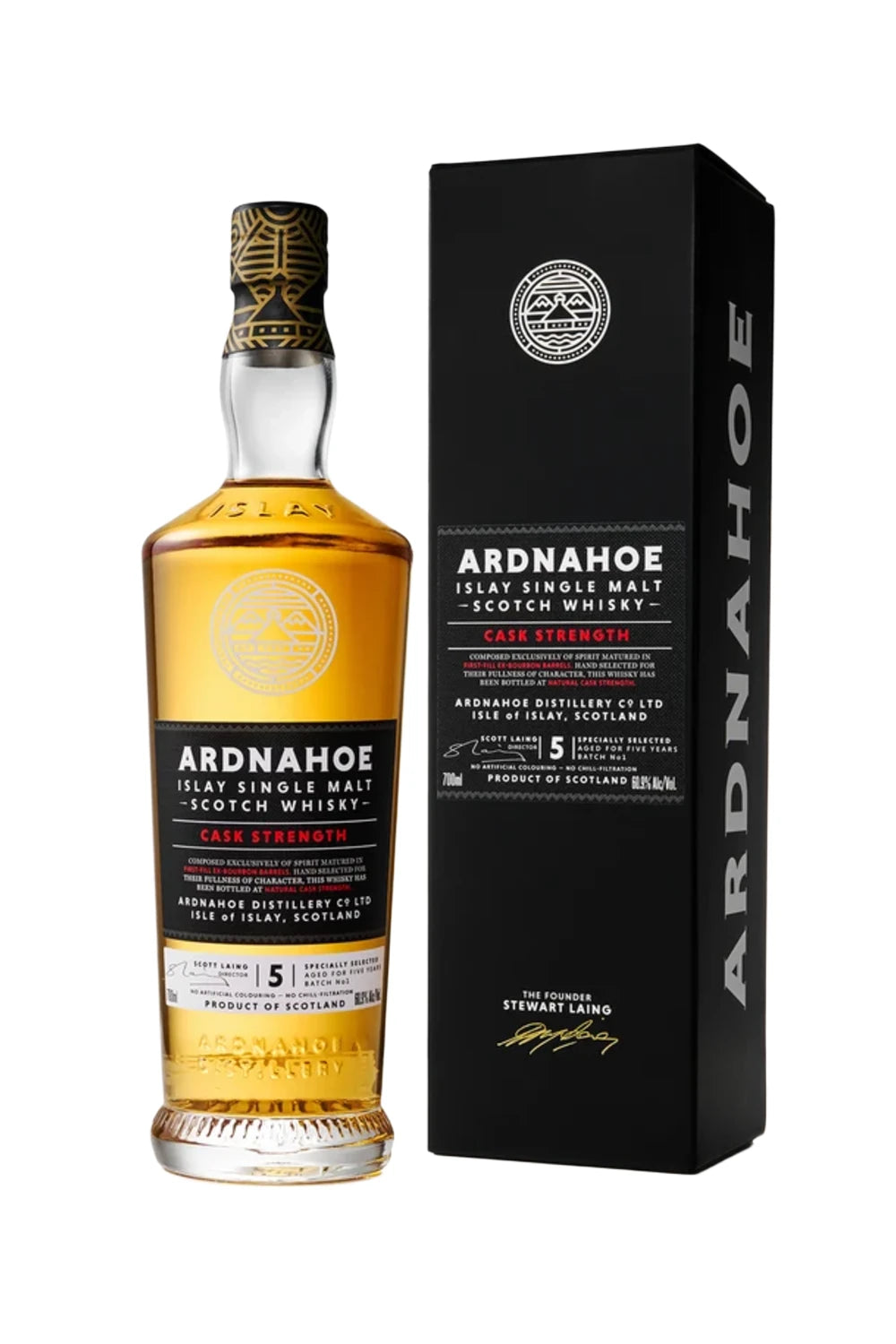 Ardnahoe Cask Strength 5 Year Old Single Malt Scotch Whisky