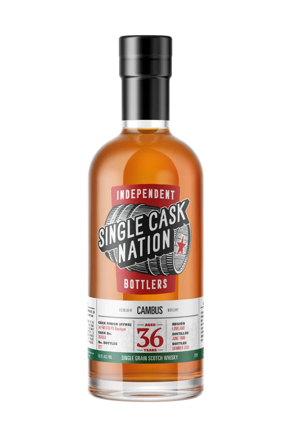 Single Cask Nation Cambus 36 Year Old Single Grain Scotch Whisky